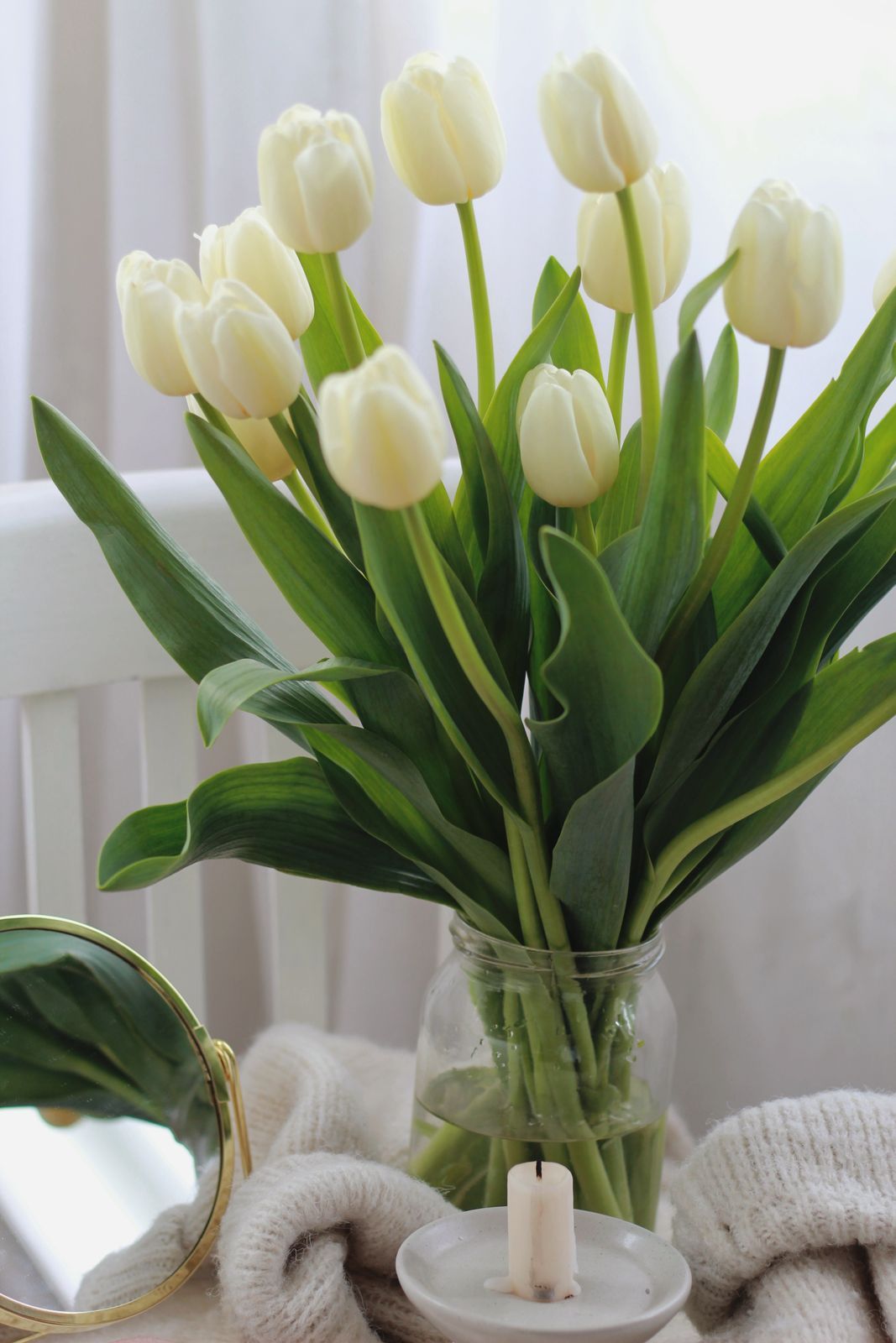 Tulips & Candle
